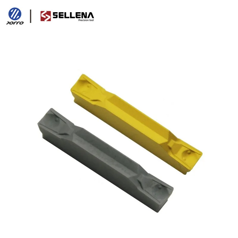 ZTED Carbide Grooving and parting Inserts ZTED02503 ZTFD0303 ZTGD0404 Double edge Cutting and Grooving Cutter