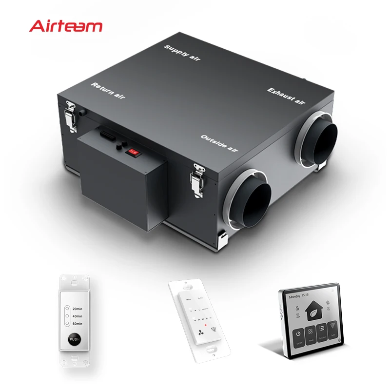 HRV ERV energy recovery ventilation system with heat recovery