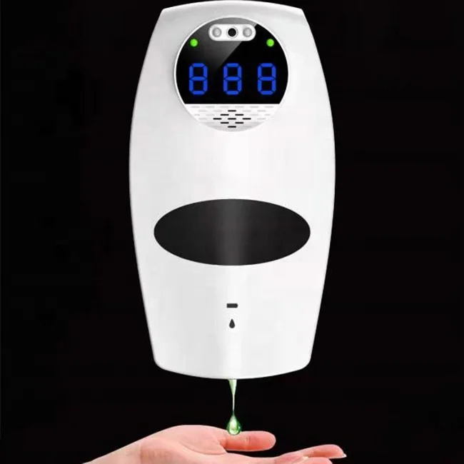 automatic foam hand sanitizer liquid soap dispenser with Forehead Touchless Digital Infrared Thermometer for Commercial Use