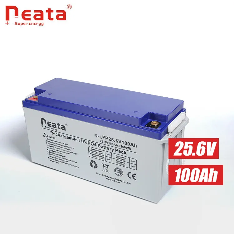 Neata Customization Power Bank Long Life Energy Storage LFP LiFePO4 25.6V 100Ah Lithium Ion Batteries