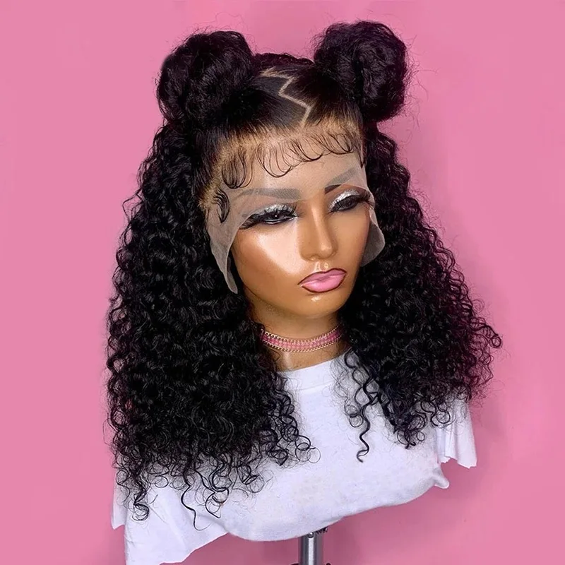 Deep Wave Short Bob Wig Human Hair Lace Front Wholesale Peruvian Kinky Curly Bob Wigs For Black Women Hd Lace Frontal Wig Vendor