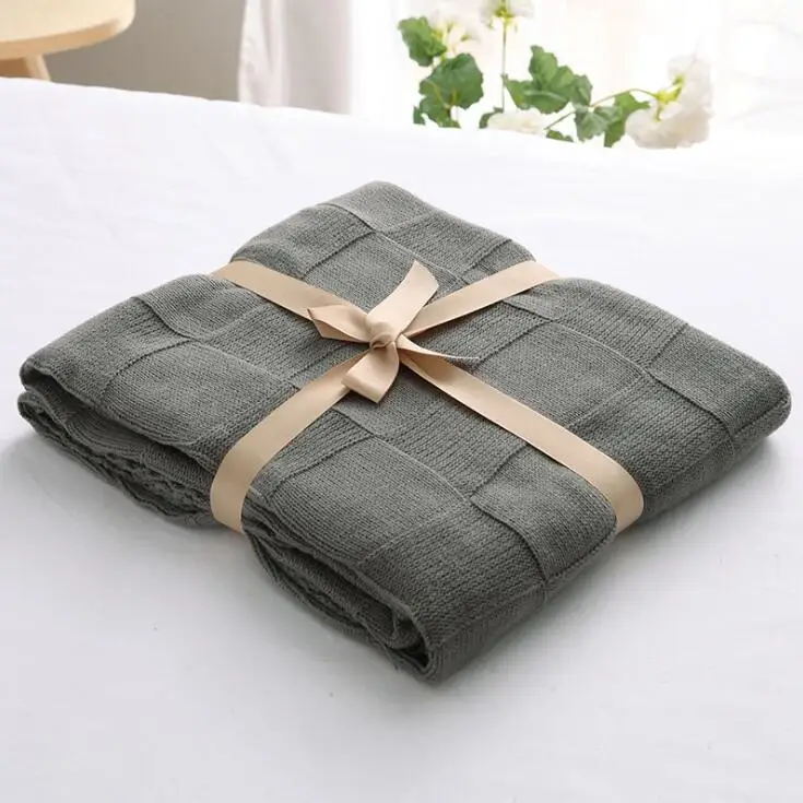 High quality cotton soft and comfortable photographic knitted blanket