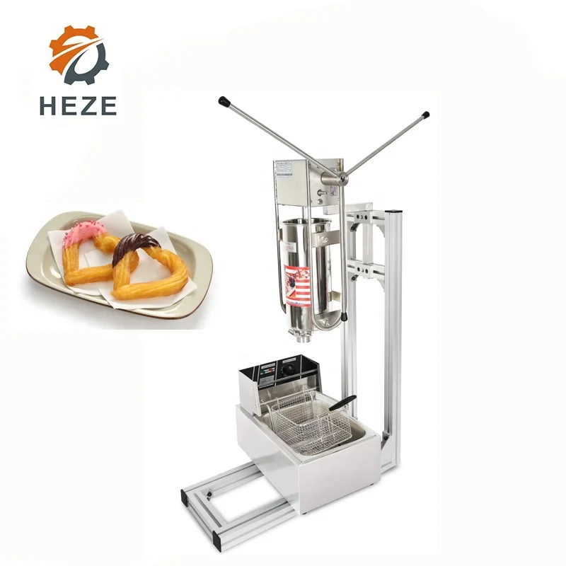 Counter Top 220v Automatic Commercial Churros Machine With Fryer/chips Chicken Fryer