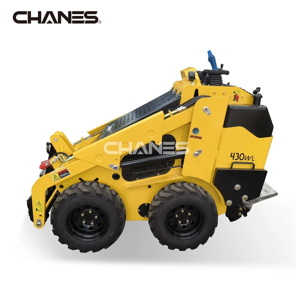 Special offer! Chanes mini skid steer diesel power wheel loader with joysticks counterweight on big promotion up to 50% off!