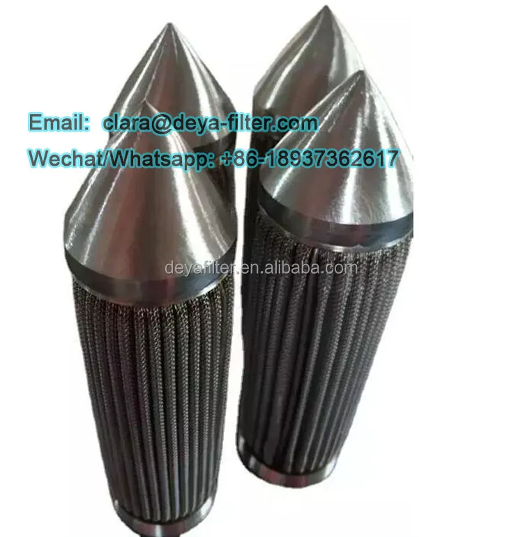Wholesale metal sintered felt pleated Filter element lube oil filter element Used for chemical industry twin-screw extruder