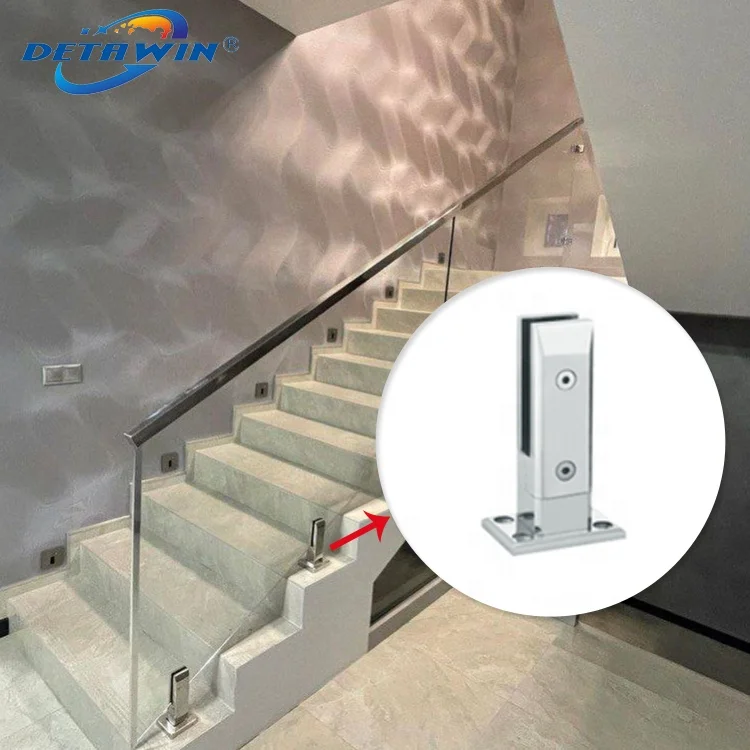 Factory Direct 304Stainless Steel Frameless Glass Spigot RailingTempered Glass Swimming Pool Fencing