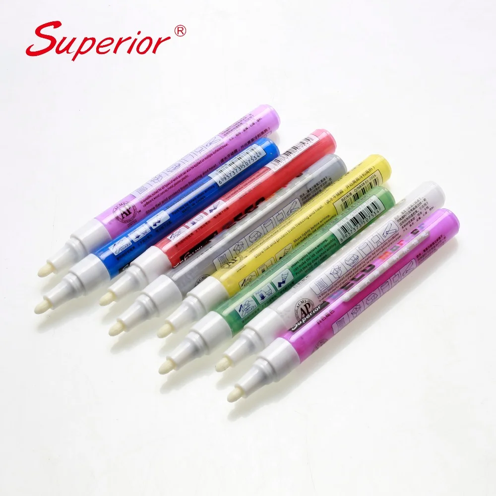 60 Colours Superior Waterproof New Acrylic ink Marker Paint Set Pump  with Replace Nib for Paper Wood Canvas