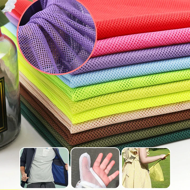 Wholesale Low-stretch Mesh Fabric for Mosquito Net Curtain T-shirt Sportswear Knitted Lining Fabric Cloth Accessories