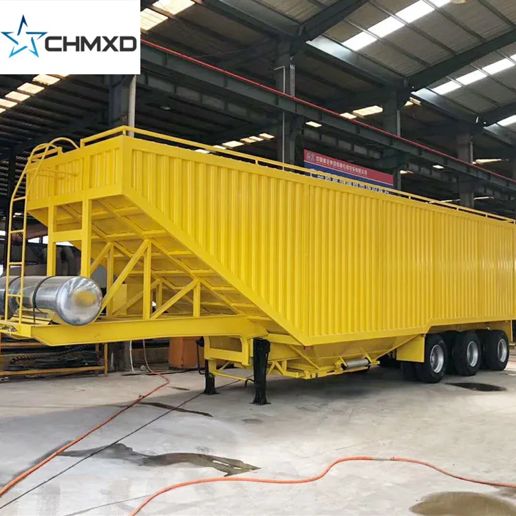 Factory 60T 80T cargo grain corn transport semi trailer price