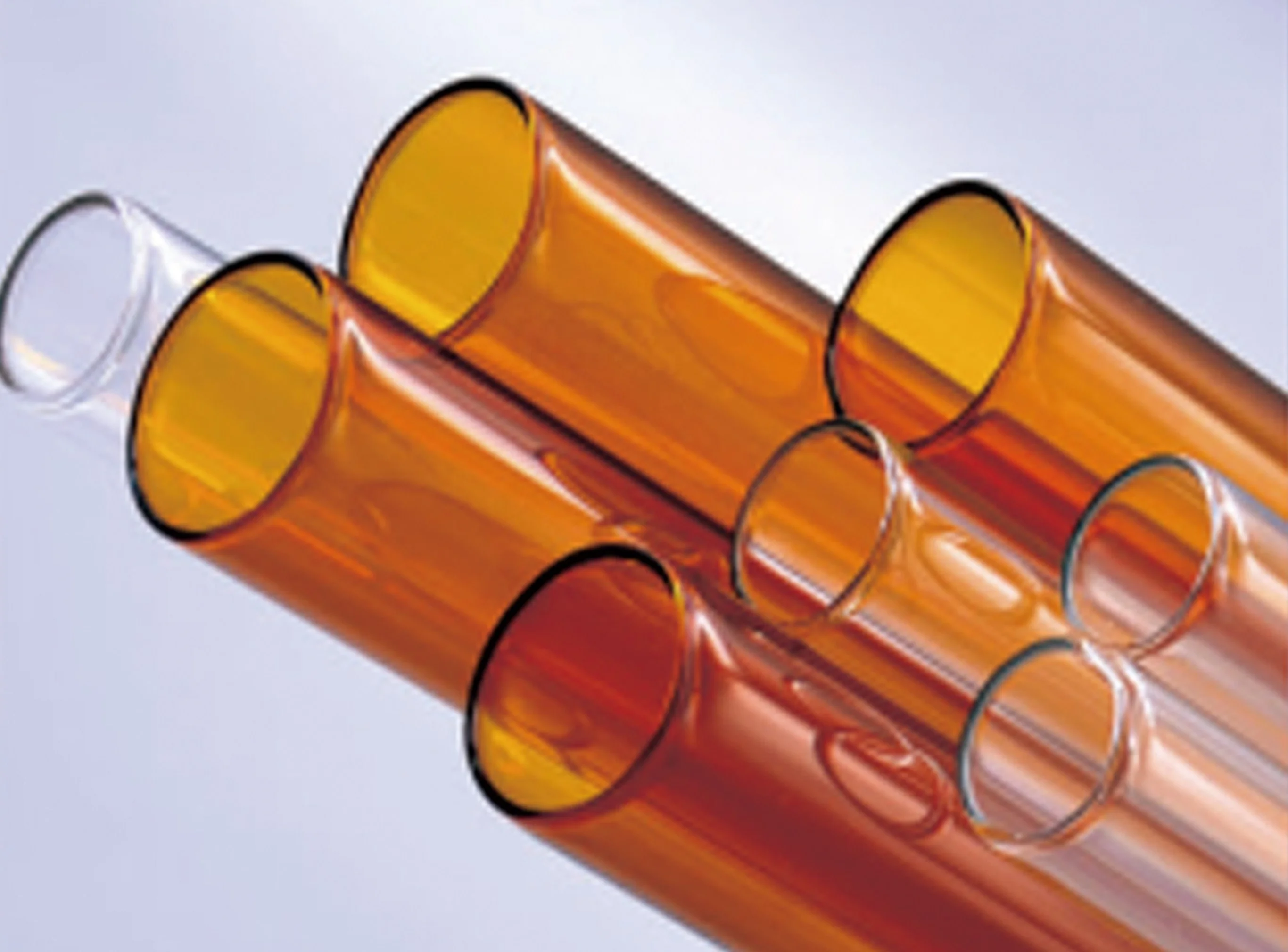 Amber glass tubes