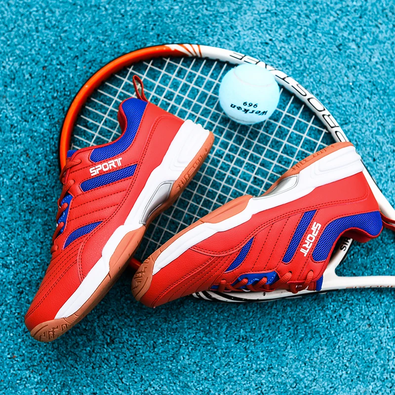 Customized lightweight indoor Tennins sports Pickleball Shoes  rubber white badminton shoes for men 38-48