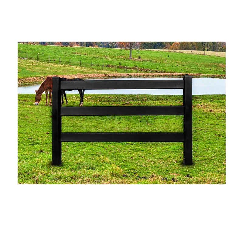 Trade Assurance Manufacturer Pastural Black PVC Horse Fence