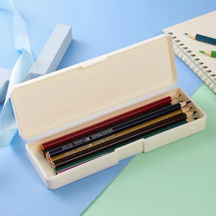 Promotional Stationery School Pencil Case Custom Frosted Transparent Clear Pp Plastic Pencil Box Case