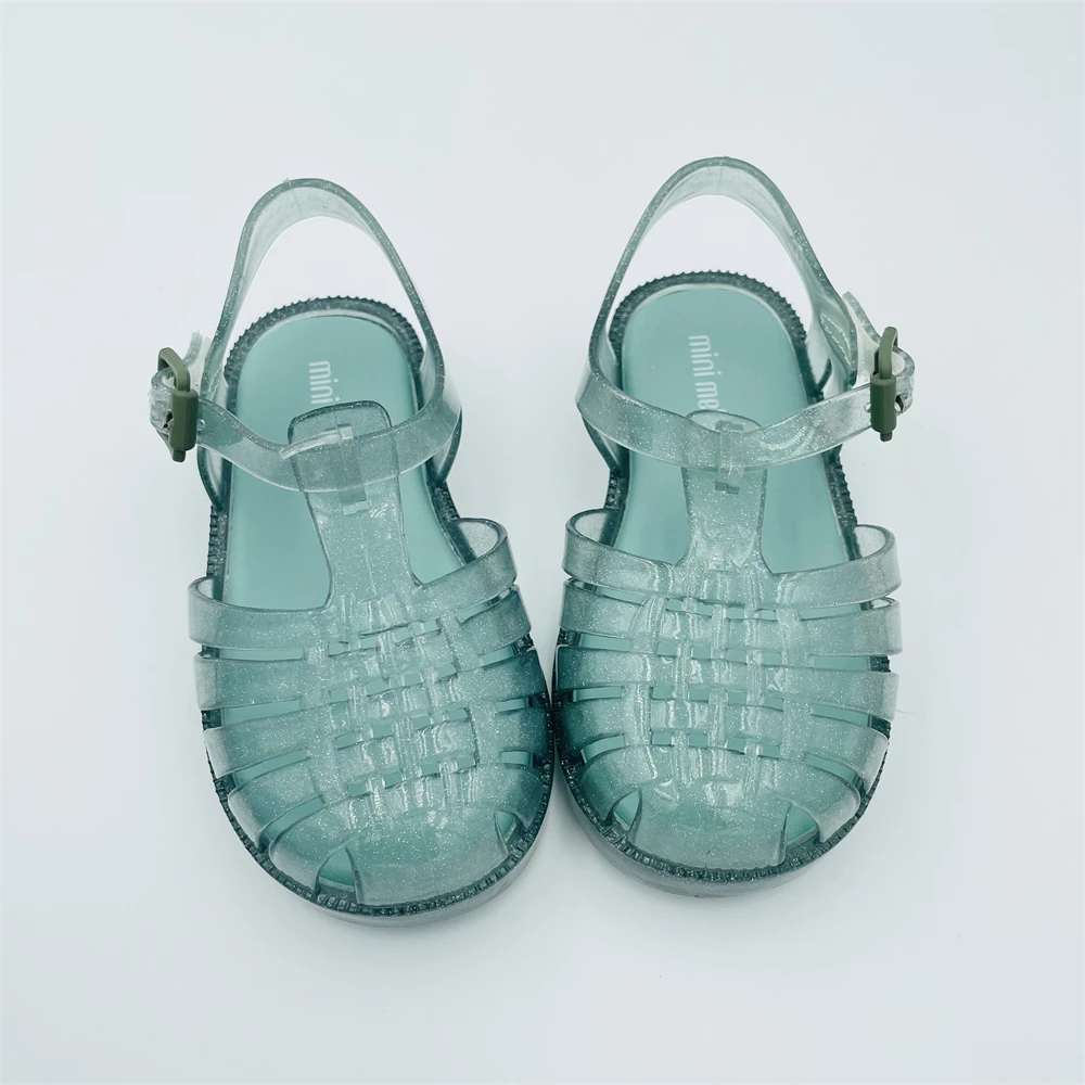 Летние Нескользящие модные детские сандалии в римском стиле, детские сандалии-желе с кристаллами, новинка 2021