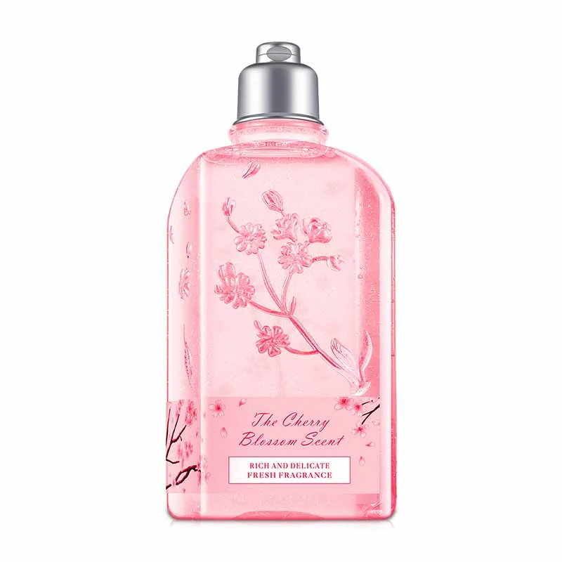 
Private Label OEM Cherry blossom sakura flower petals whitening moisturizing skin sakura shower gel 