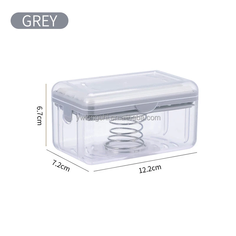 New  Multifunctional 2 in 1 Spring Drain Soap Box Stand Plastic Household Dish Soap Storage box for Foaming
