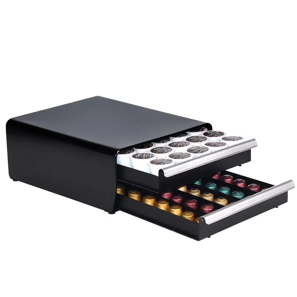 2 Tier Nespresso Holder Coffee Capsule Drawer Coffee Capsule Storage Pod Holder Drawer