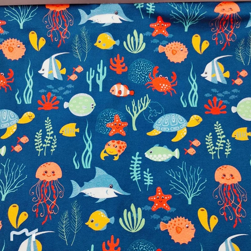 
super good hand feel full digital printed good cotton lycra kids wear fabric textile from China manufacturer 