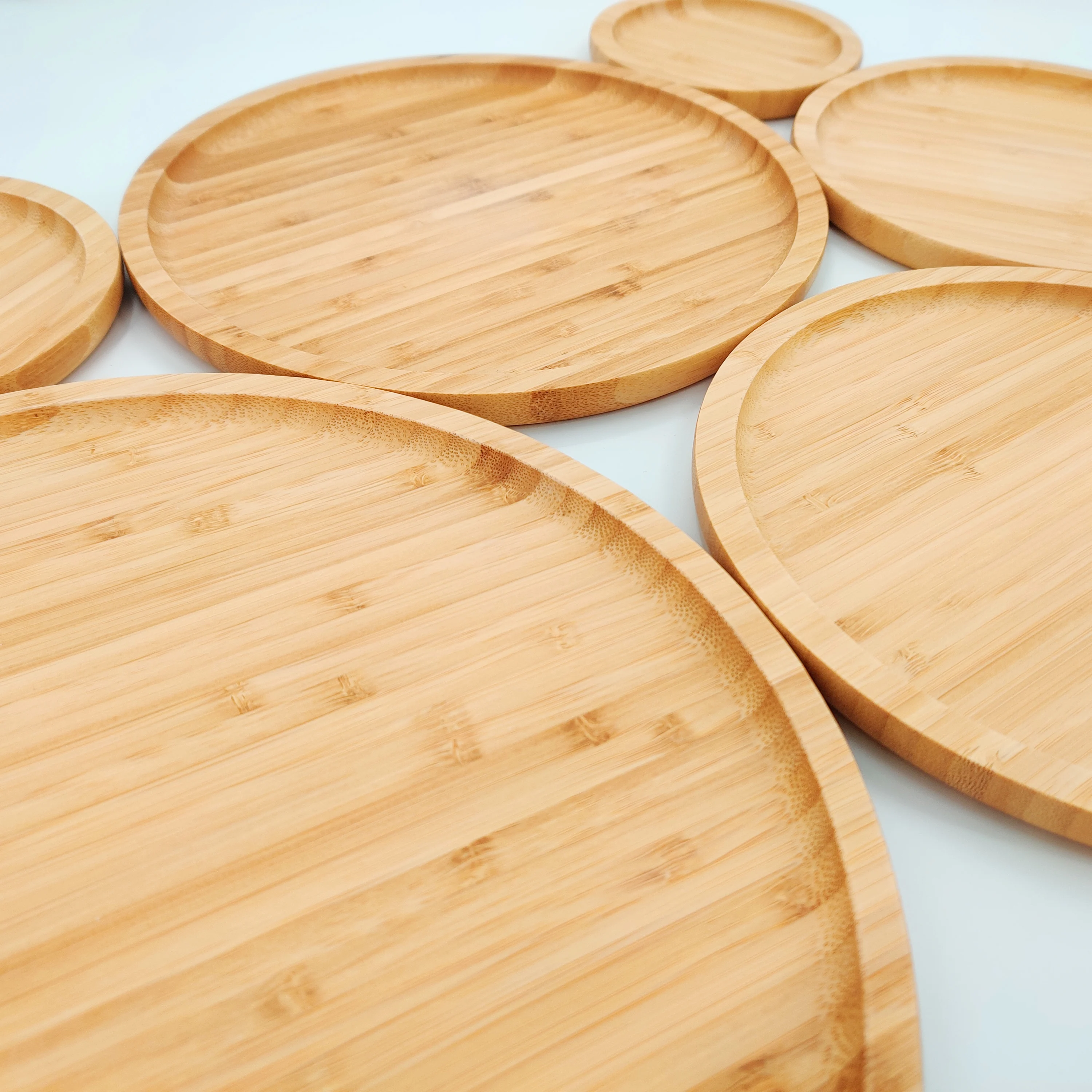 Popular Dish Set Kitchen Dinner Dinnerware Bamboo Dinning Plates Free Sample Luxury for Restaurant and Home Modern Wood Dishes