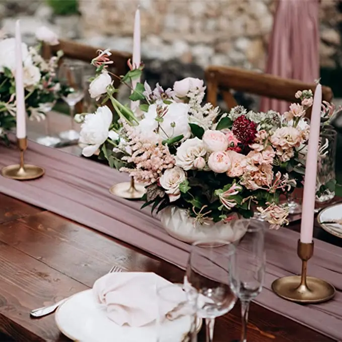 Золотая блестящая шифоновая скатерть для кофейного столика из полиэстера