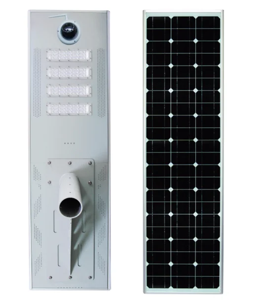 Уличный водонепроницаемый Интегрированный Светодиодный Солнечный уличный фонарь 100 Вт ip65 с камерой видеонаблюдения 4G wifi