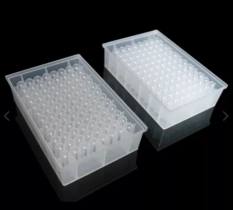 Factory Wholesale lab High Quality Circle/square  transparent 96 48 Pcr Deep Well Plate With U Bottom