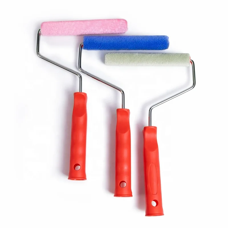 building tools for sale colorful paint roller 6 inch red plastic handle
