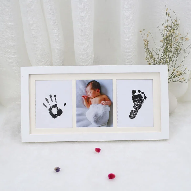 AZY Customized Gift inkpad Baby Handprint and Footprint Photo Frame kit