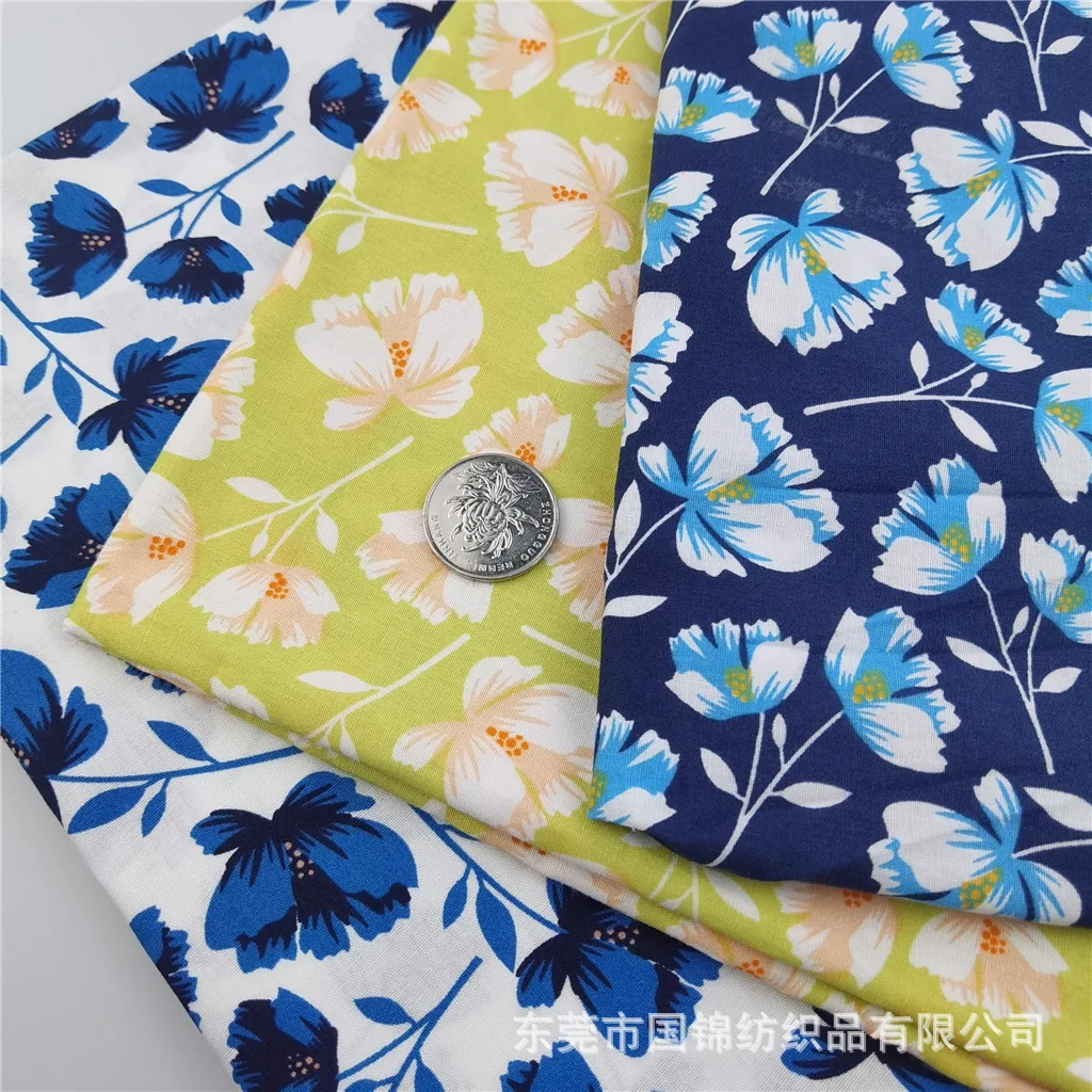 Wholesale Stock 40S 133*72 100% Cotton Poplin Fabric Printed Cotton Fabric for Children Dress/Clothing