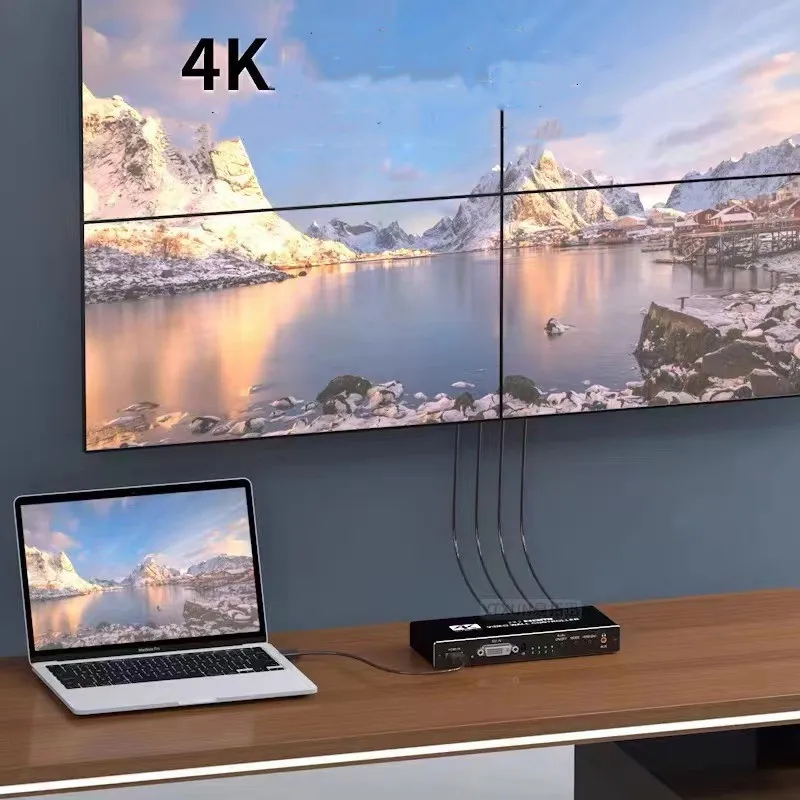 4K 2x2 HDMI Video Wall Controller with Remote