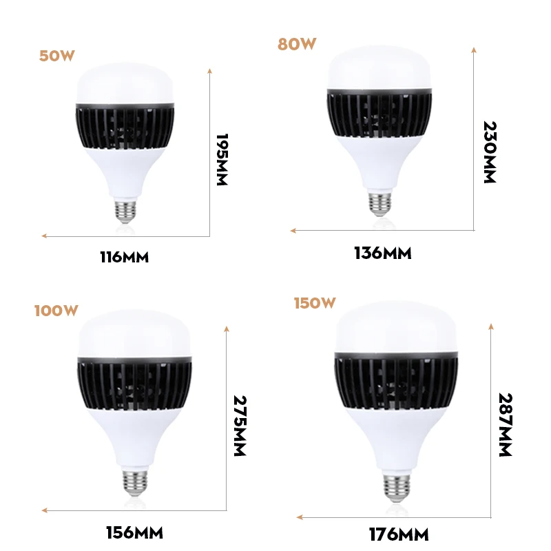 50W 80W 100W 150W High power led bulb raw material 5730 SMD OEM/ODM led light bulb E27 led lamp cool white led bulb manufacturer