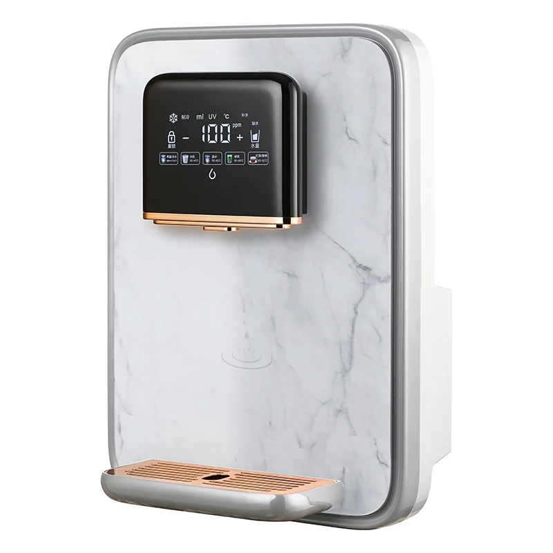 family office use  large screen temperature display wall-mounted hot and cold pipeline water dispenser