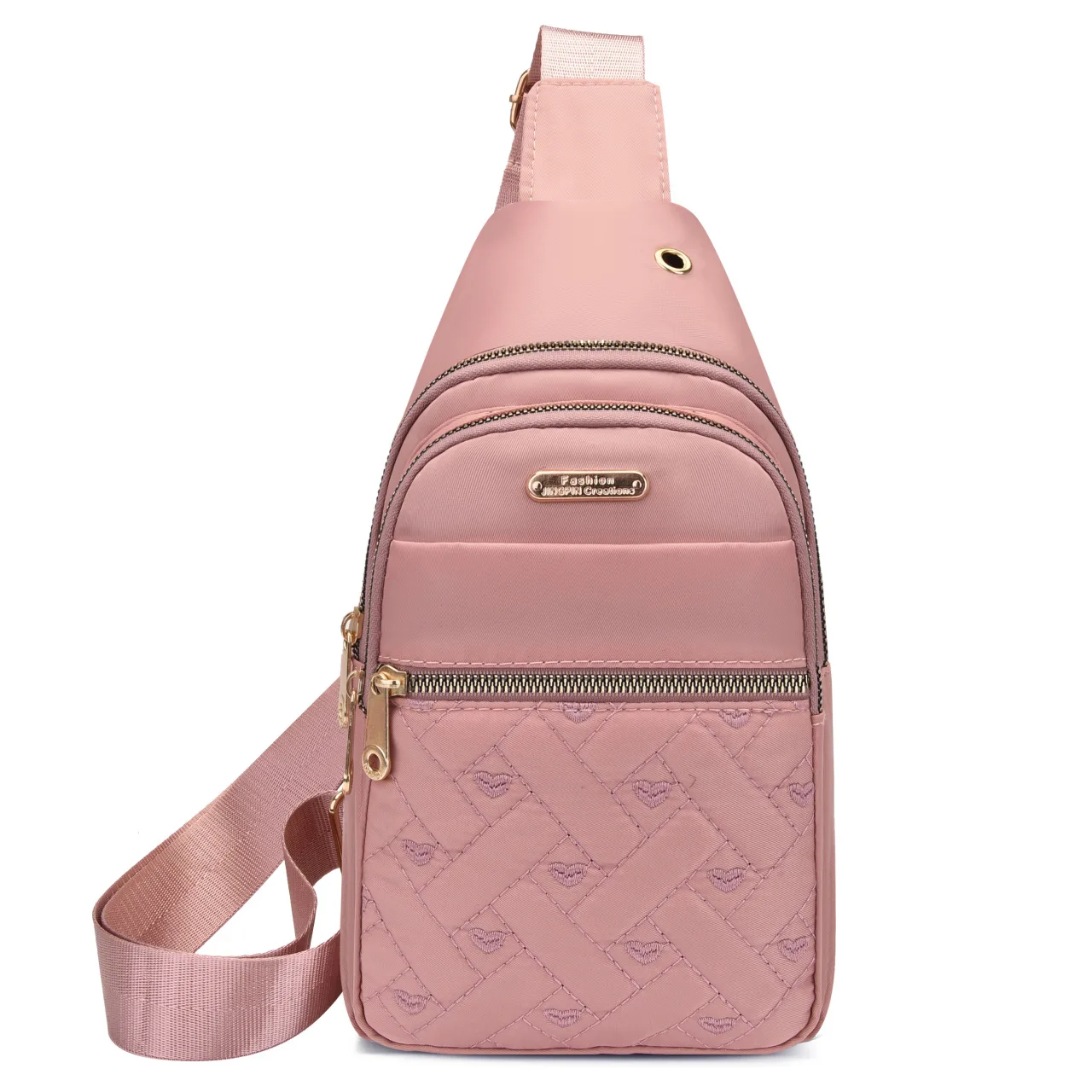 2023 Cheap Oxford Earphone Hole Cheap Waist Bag Custom New Waterproof  Large Capacity  Women Chest Bag