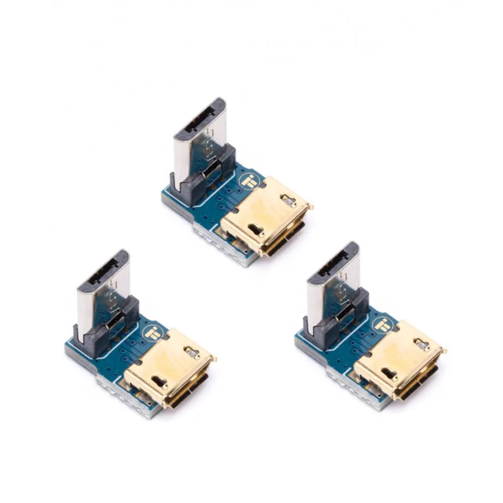 3PCS iFlight Protek35 L-Type Adapter Plate Micro USB Male to Female Extension Board for RC FPV Racing Flight Controller