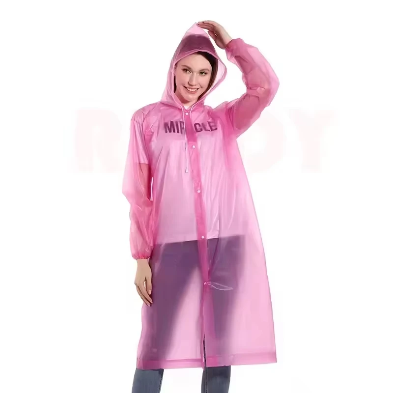 Convenient Disposable Full-EVA Plastic Raincoat For Women China Factory Mens Personalize Overall Raincoat