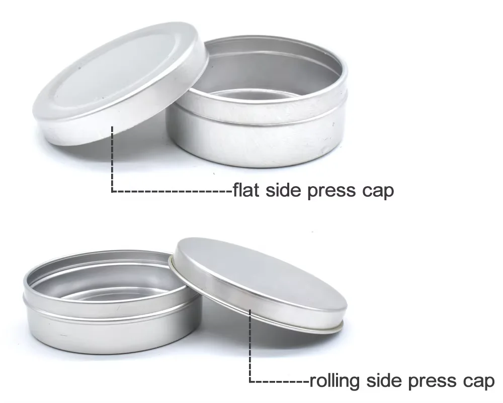 Wholesales Metal Scented Tea Jar 30ml 50g 60g Empty Round Aluminum Spices Herbs Tin Can