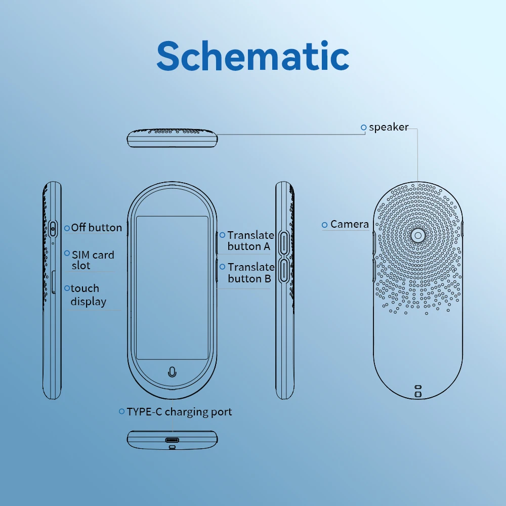 Factory Wholesale Smart Translator Support 139languages Translation with AI Assistant Touch Screen for Business Daily Life