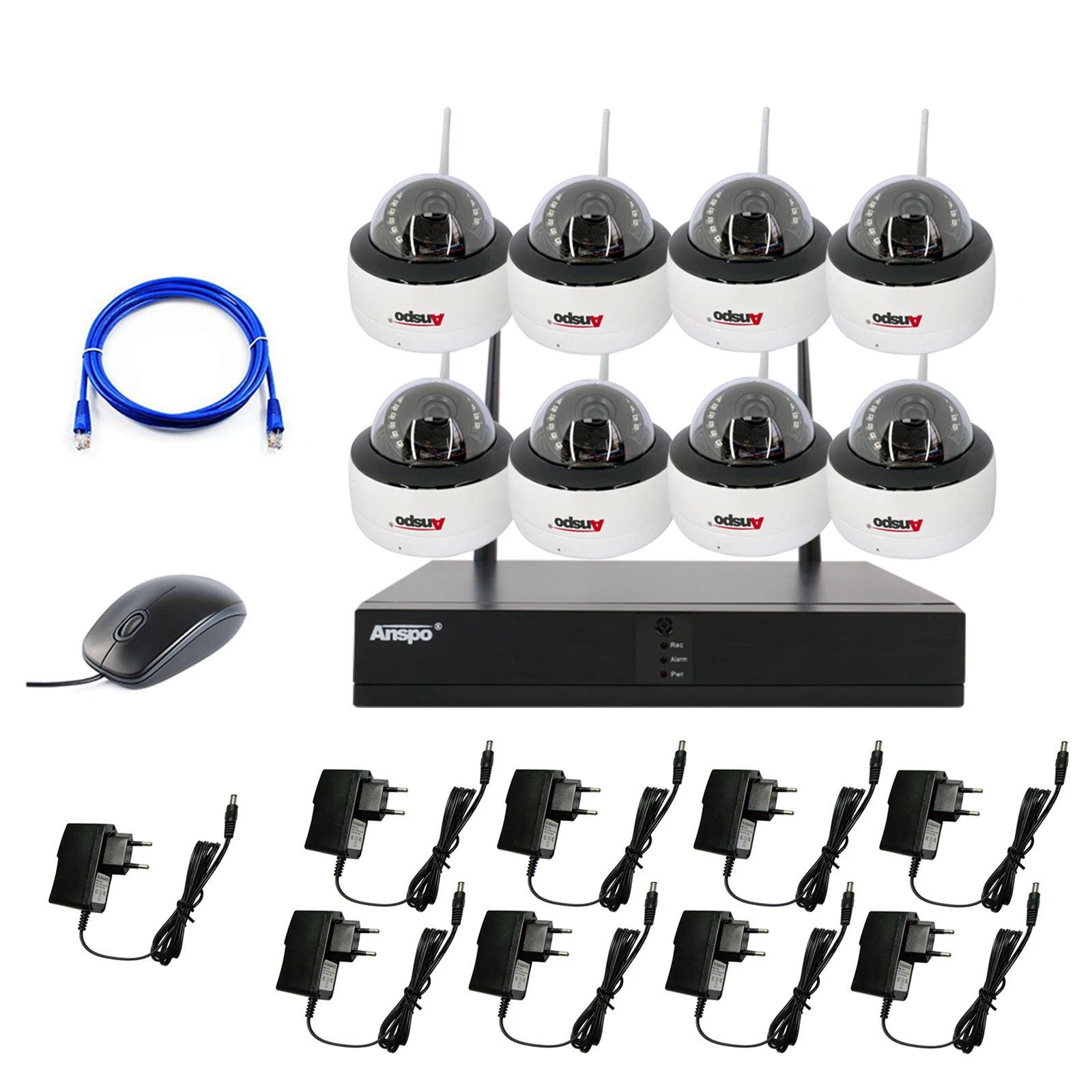 Wholesale CCTV Security Camera System 4CH 3MP HD Surveillance Wifi NVR Wireless dome Monitor infrared night vision Xmeye