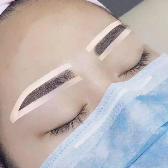 New Product Make Up Disposable Eyebrow Stencils Shaping Stickers Silicone Brows Stencil Tattoo RulerTemplates Sticker
