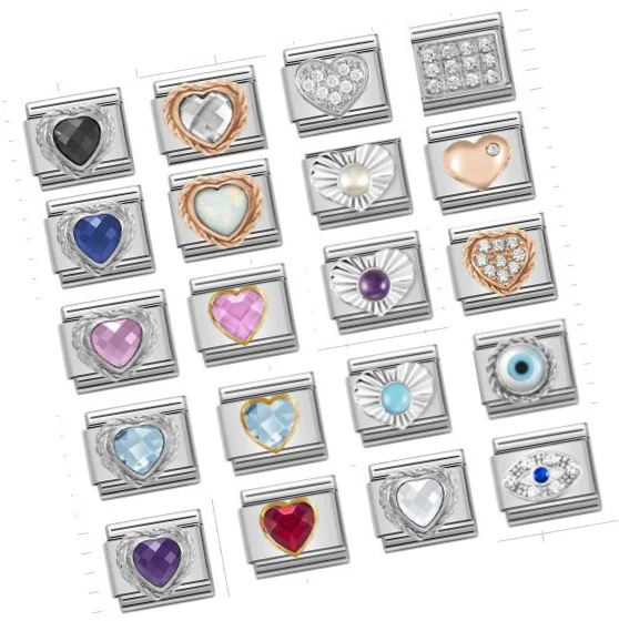 14K Wholesale Stainless Steel Custom Vintitalian charm bracelet letter age 5mm Bracelet Italian Charms