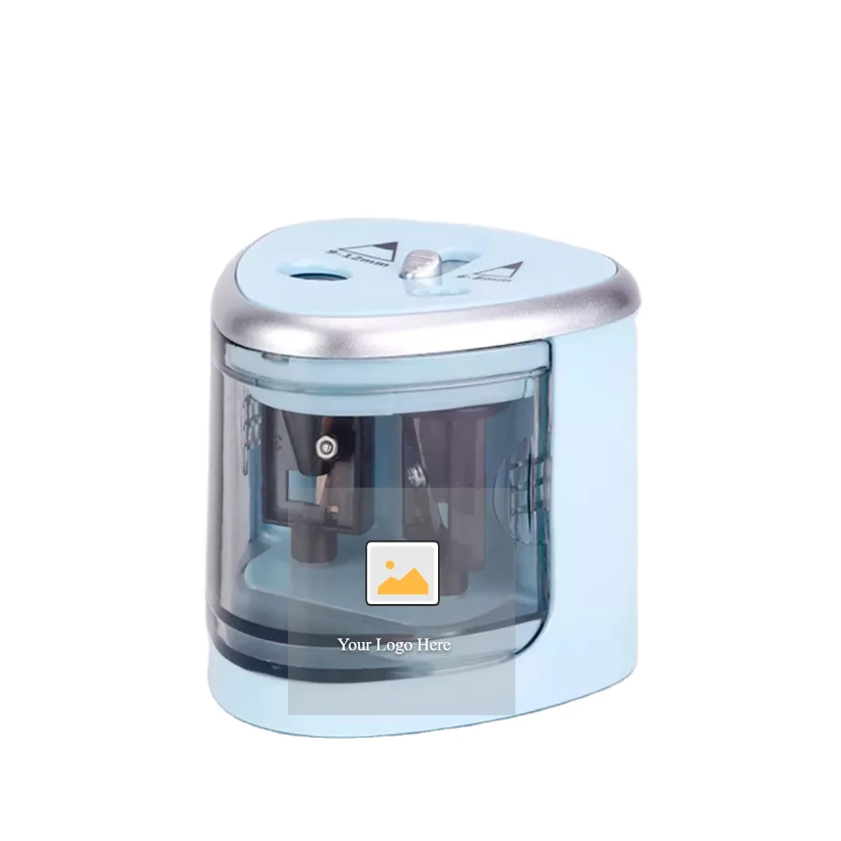 2024 Double hole electric pencil sharpener for primary school students semi-automatic thick battery  pencil sharpening machine