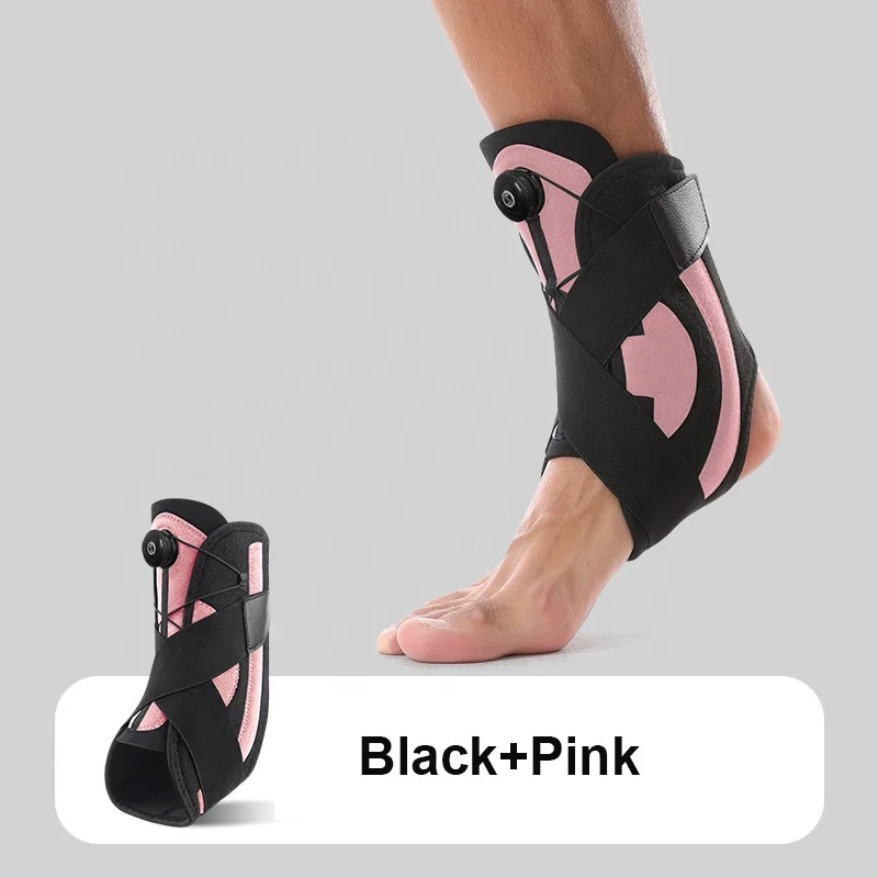 2024 New Compression Adjustable Knob Ankle Stabilizer Ankle Support Brace for Plantar Fasciitis Tendonitis Semi-rigid