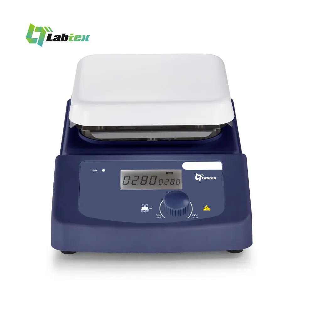 Labtex Double LED Digital heated Hotplate Magnetic Stirrer stainless steel with ceramic coated hotplate for laboratory