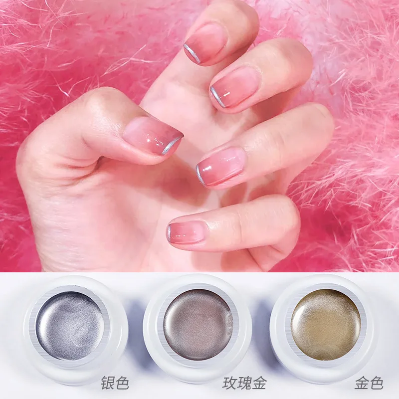 Nail Art Gel Metal Painted Phototherapy Glue Gold Silver Pull Strongly Stroke Line Glue