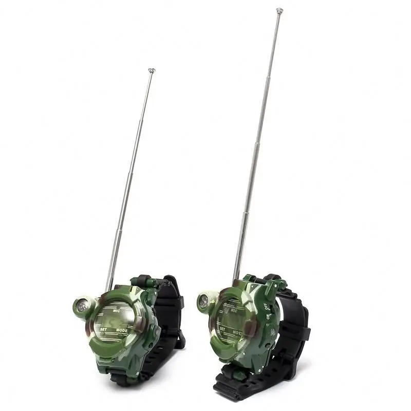 
Free Shipping 2pcs Children Walkie Talkie Watch Camouflage Style Children Toy Kids Watches Outdoor Game Interphone Back-in-schoo 