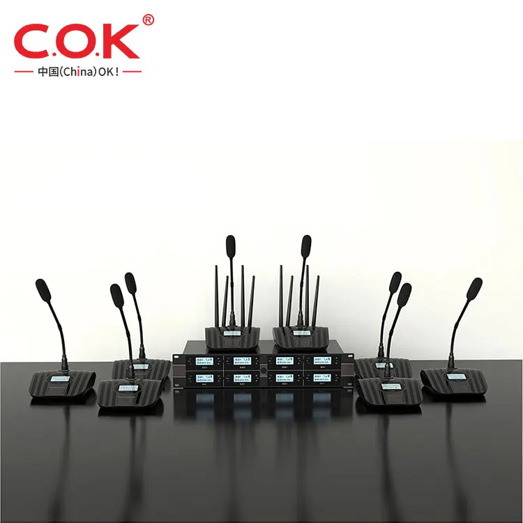 Профессиональная конференц-микрофонная система 8-канальный беспроводной микрофон Gooseneck