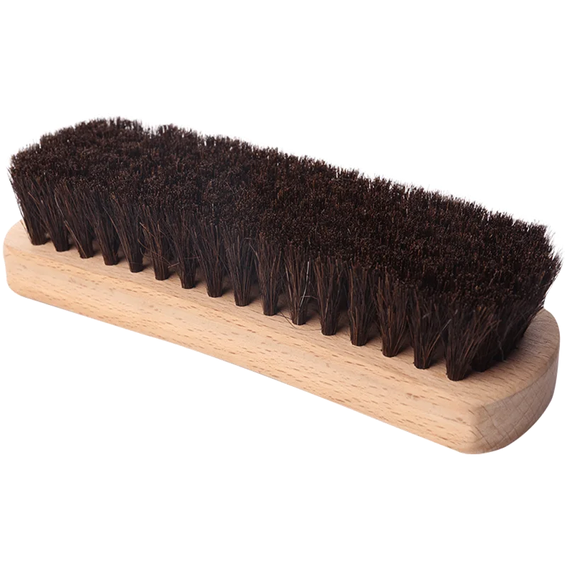 Scrub wooden dry brush in car washer