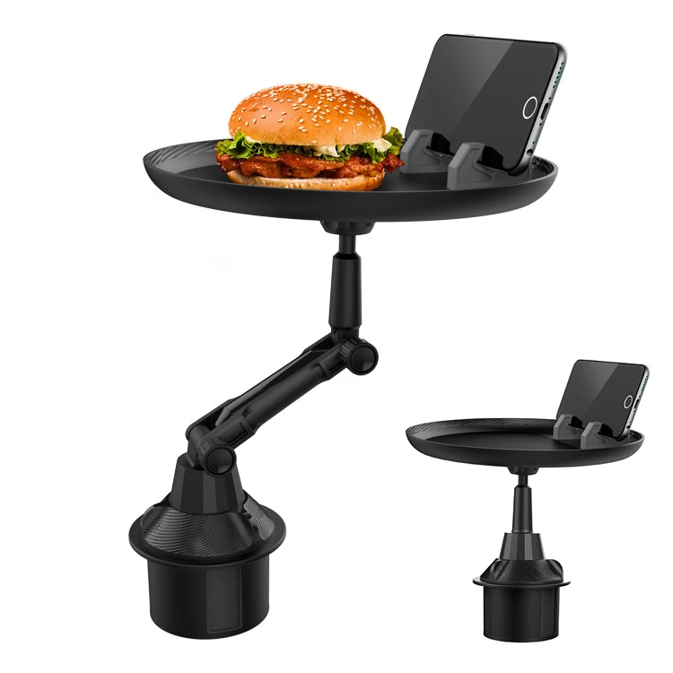 360 degree rotation swivel arm Organizer Tray Car Cup Drink Holder Expander Adapter Car Cup Phone Mount Holder Food Tray For Car