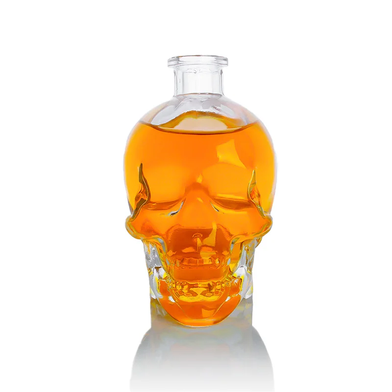 Skull Bone Glass Alcohol Whiskey Vodka Wine tequila hand-painted decanter set and wine Bottle Decanter