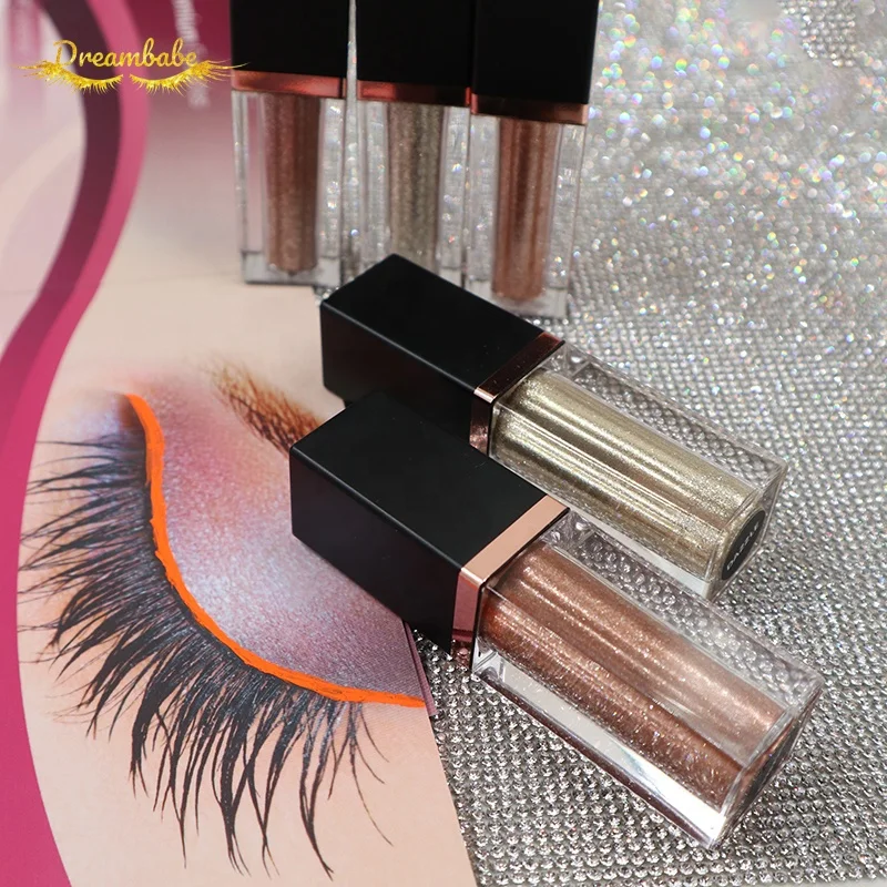 Wholesale 7 colors jelly glitter gel highlight eyeshadow cream liquid eye shadow palette makeup eyeshadow palette